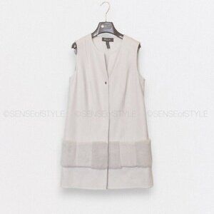 Loro Piana Vest Cashmere Mink Fur trim Jacket Top Women Size S